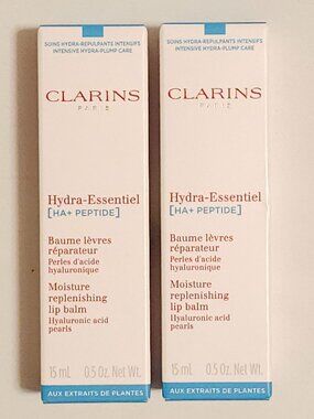 Clarins Hydra-Essentiel Moisture Replenishing Lip Balm in a 15mL x 2 BNIP